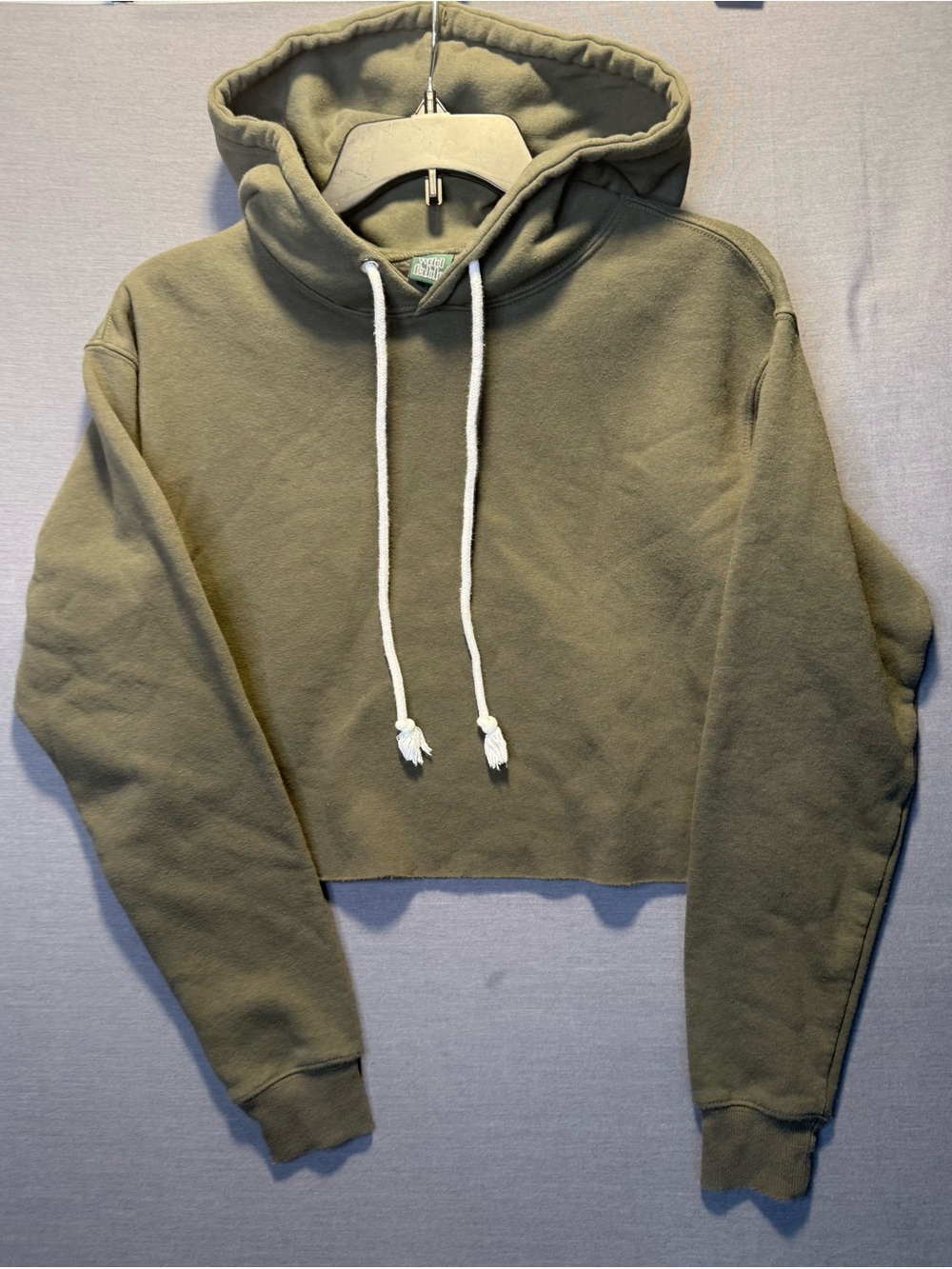 Wild Fable Women's Cropped Hoodie - Olive Green. Size XS